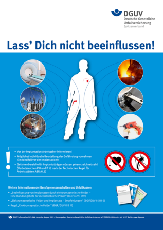 Arbeitsbedingte Gefahren für Personen mit Herzschrittmachern oder Implantaten aus Metall