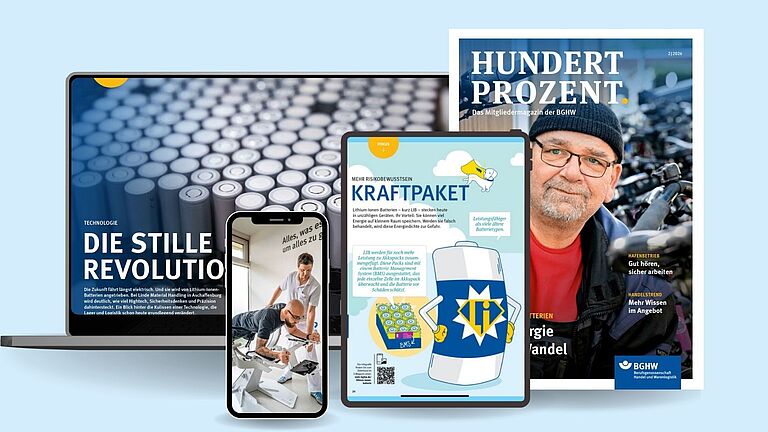 Hundert Prozent am Desktop, mobil und als Zeitschrift
