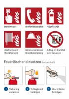 Faltkarte: Feuerlöscher richtig einsetzen
